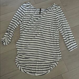 Striped Black and White Women's Top